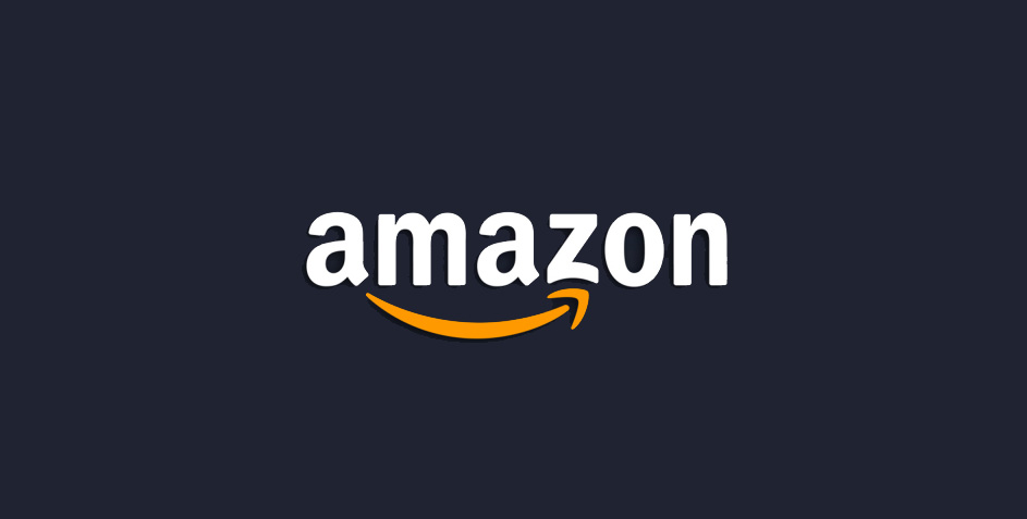 Image shows Amazon App Logo on Black Background