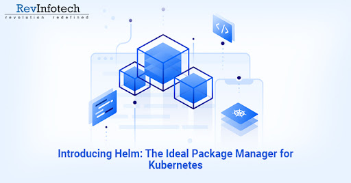 Image shows an Animated Helm Kubernetes Package Manager Graphic.