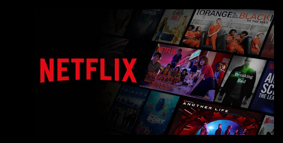 Image features the instantly recognizable Netflix and a glimpse of movies posters.